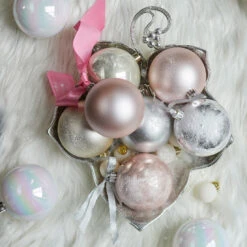 Lot De 26 Boules De Noël Lara Perle -Village de Noel 020599s1