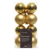 Lot De 16 Boules De Noël (D40 Mm) Alpine Or -Village de Noel 021775