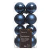 Lot De 16 Boules De Noël (D40 Mm) Alpine Bleu Nuit -Village de Noel 021801