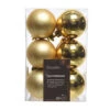 Lot De 12 Boules De Noël (D60 Mm) Alpine Or -Village de Noel 021830