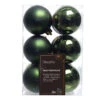 Lot De 12 Boules De Noël (D60 Mm) Alpine Vert Sapin -Village de Noel 021975 copie