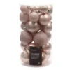 Lot De 30 Boules De Noël Assorties Alpine Rose Poudré -Village de Noel 022937