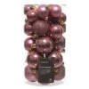 Lot De 30 Boules De Noël Assorties Alpine Vieux Rose 1 Lot De 30 Boules De Noël Assorties Alpine Vieux Rose -Village de Noel 023064 copie