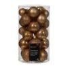 Lot De 30 Boules De Noël Alpine Assorties Brun Gingembre -Village de Noel 023070