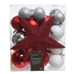 Kit De Décoration De Sapin De Noël Novae Multi Blanc / Rouge