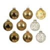 Lot De 13 Boules De Noël (D70 Mm) Cristal En Verre Or -Village de Noel 1 3 cristal boule verre or clair 128933 1685966734