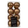 Lot De 16 Boules De Noël (D40 Mm) Alpine Brun Gingembre -Village de Noel 1 6 boules alpine boule brun gingembre 128450 1686311280