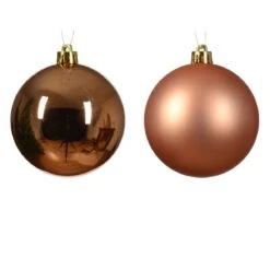 Lot De 16 Boules De Noël (D40 Mm) Alpine Rouge Cuivré -Village de Noel 1 6 boules alpine boule cuivre rouge 128453 1686312333