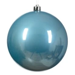 Boule De Noël (D200 Mm) Alpine Bleu Pétillant