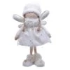Ange De Noël Sylvia Grand Modèle H40 Cm -Village de Noel 1 ange pes a ailes debout a corps en plastq 20x13x53cm blanc 85559 1589880722