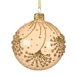 Lot De 6 Boules De Noël En Verre (D80 Mm) Clarie Perle