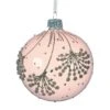 Lot De 6 Boules De Noël En Verre (D80 Mm) Clarie Rose Poudré -Village de Noel 1 bo te 6 en verre boule verre emaille berce dia8 00cm rose poudre 116272 1653909572