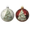 Lot De 6 Boules De Noël En Verre (D80 Mm) Sweety Rouge -Village de Noel 1 bo te 6 en verre boule verre emaille brillant sapin 2col ass dia8 00cm assortie 116335 1653903715