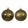 Lot De 6 Boules De Noël En Verre (D80 Mm) Astre Vert Sapin -Village de Noel 1 bo te 6 en verre boules verre brillant mat etoile et pois 2ass dia8 00cm vert pin 116047 1653914891