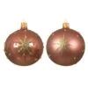 Lot De 6 Boules De Noël En Verre (D80 Mm) Astre Vieux Rose -Village de Noel 1 bo te 6 en verre boules verre brillant mat etoile et pois 2ass dia8 00cm vieux rose 116050 1653914870