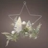 Couronne De Noël Lumineuse Etoile Brillante Argent -Village de Noel 1 brush couronne enneige micro led 128931 1685698358