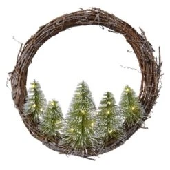 Couronne De Noël Lumineuse Marron