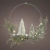 Couronne De Noël Lumineuse Sapin Hivernale Argent -Village de Noel 1 brush couronne enneige micro led bo 129009 1687331139