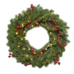 Couronne De Noël Lumineuse Chippewa D40 Cm Blanc Chaud