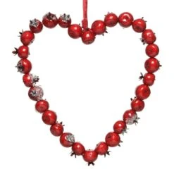 Couronne De Noël Coeur Baies Rouge