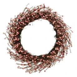 Couronne De Noël Stélina D60 Cm Rose