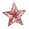 Etoile De Noël à Suspendre Ora Rouge -Village de Noel 1 etoile fer metallise paillettes dia15 00 h0 50cm rouge no l 115345 1653997484