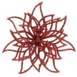 Poinsettia De Noël Chic Sur Clip Rouge
