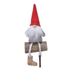 Lutin De Noël Hector Bonnet Rouge H14,50 Cm