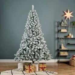 Sapin Artificiel De Noël King H180 Cm Vert Enneigé