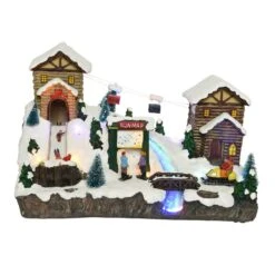 Village De Noël Lumineux Station De Sports D'hiver -Village de Noel 1 led paysage polyresine fixe bo intrieur l21 30 w33 60 h22 50cm 10l multi 116569 1653898854