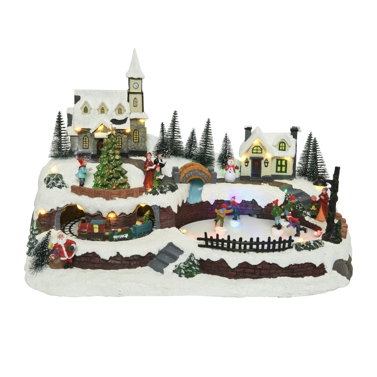 Village De Noël Lumineux Et Musical Eglise Sur La Colline 3 Village De Noël Lumineux Et Musical Eglise Sur La Colline