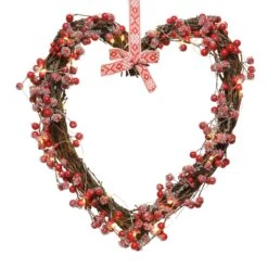 Couronne De Noël Lumineuse Shana Blanc Chaud