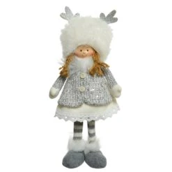 Lutin De Noël Fillette Cassy H40 Cm -Village de Noel 1 mod a enfants polyester debout bonnet renne 129116 1685534901