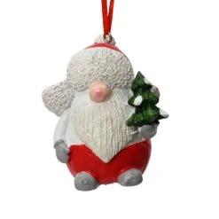 Lutin De Noël Jack De Noël à Suspendre Rouge -Village de Noel 1 mod b gnome polyresine gnome 128740 1685539412