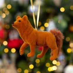 Renard De Noël à Suspendre Milou Marron