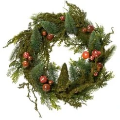 Couronne De Noël Champignons D40 Cm -Village de Noel 1 mushroom couronne paillettes champignon 129171 1685694497