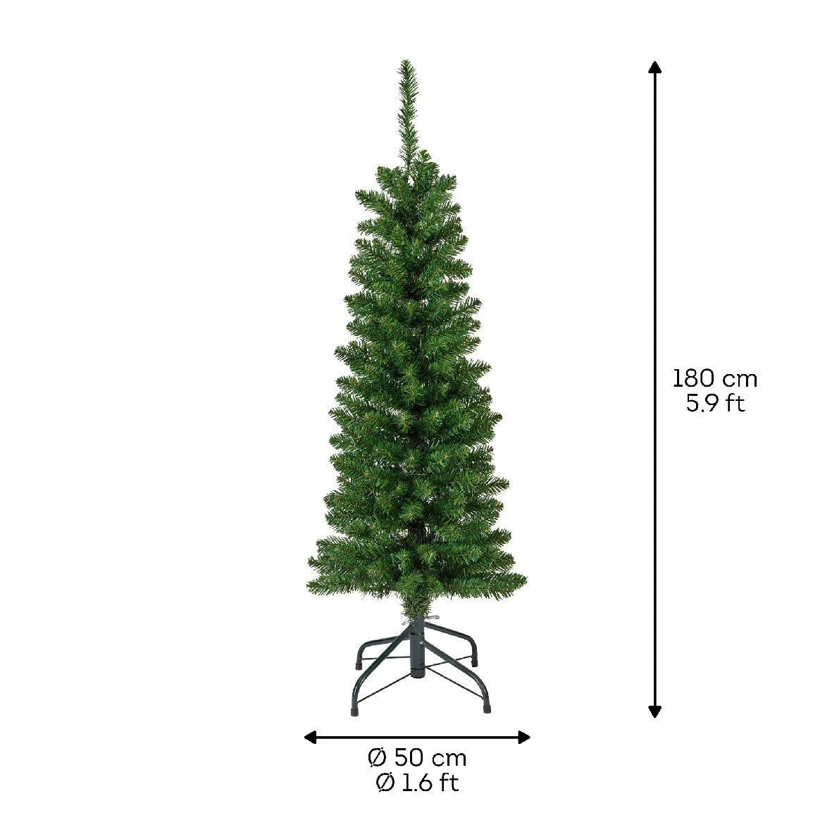 Sapin Artificiel De Noël Narrow H210 Cm Vert Sapin 6 Sapin Artificiel De Noël Narrow H210 Cm Vert Sapin – Image 4