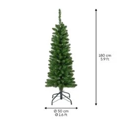 Sapin Artificiel De Noël Narrow H240 Cm Vert Sapin -Village de Noel 1 narrow pine nf h240cm 129242 1687336423