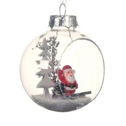 Lot De 12 Boules De Noël (D80 Mm) Santo Transparent