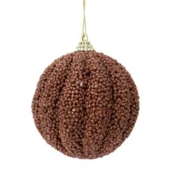 Lot De 12 Boules De Noël (D80 Mm) Etincelle Cannelle