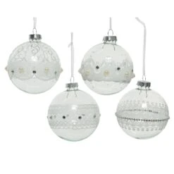 Lot De 12 Boules De Noël En Verre (D80 Mm) Spela Transparent -Village de Noel 1 plateau a 12 boule verre perles perles 4ass dia8 00cm clair 116152 1653911688