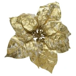 Poinsettia De Noël (D26 Cm) Sur Clip Or
