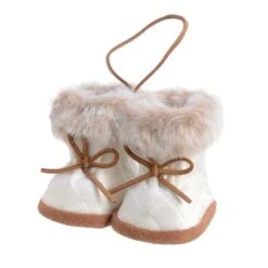 Paire D'après-skis Fourrure De Noël Marron -Village de Noel 1 rouge apres skis polyester fausse fourrure 128859 1685528559