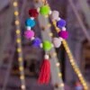 Suspension Manille De Noël Multicolore -Village de Noel 1 rouge suspension polyester pampille 129025 1687424301
