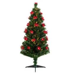 Sapin De Noël Artificiel Lumineux En Fibre Optique Mexico H120 Cm Blanc Chaud