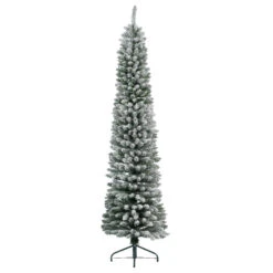 Sapin Artificiel De Noël Narrow H180 Cm Vert Enneigé