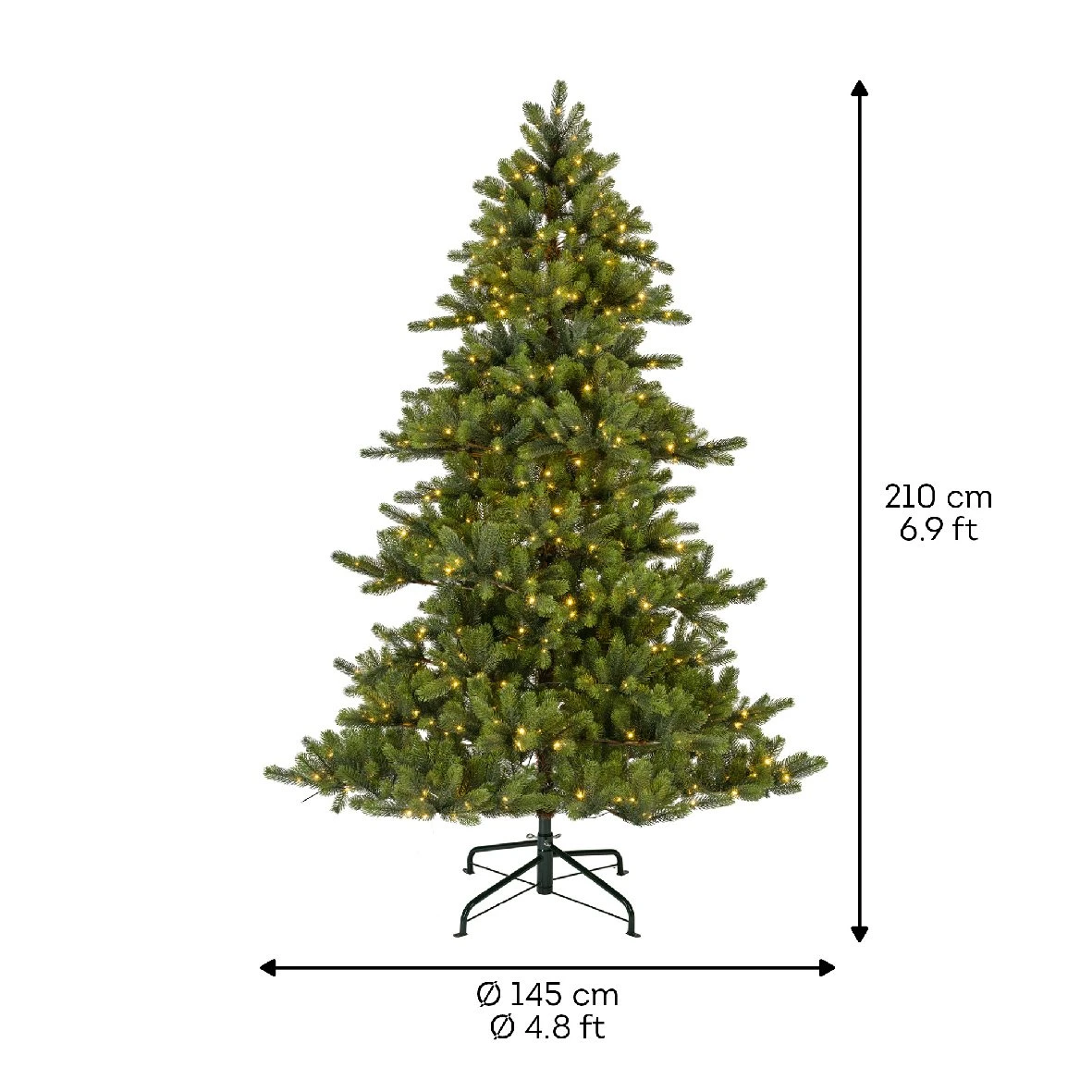 Sapin De Noël Artificiel Lumineux Pour Extérieur Yukon H210 Cm Vert Sapin 7 Sapin De Noël Artificiel Lumineux Pour Extérieur Yukon H210 Cm Vert Sapin – Image 5