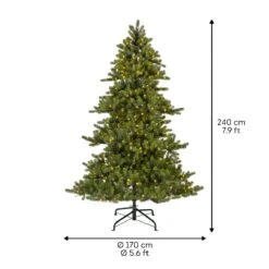 Sapin De Noël Artificiel Lumineux Pour Extérieur Yukon H240 Cm Vert Sapin -Village de Noel 1 sapin yukon micro led outdoor h2 4m 129316 1686038646