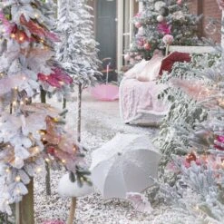 Sapin Artificiel De Noël Sierra H120 Cm Vert Enneigé -Village de Noel 1 sierra sapin enneige dia30 00 h120 00cm vert blanc 116449 1654004665