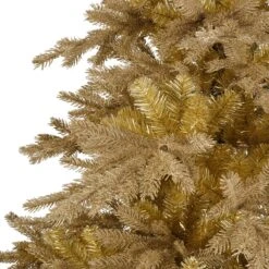 Sapin Artificiel De Noël Tiffany H180 Cm Or -Village de Noel 1 tiffany sapin or h 180cm 129313 1686040432